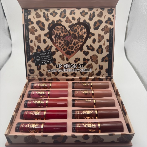 Mocollure Lip Gloss Kit with Leopard Print - Picture 2 of 4